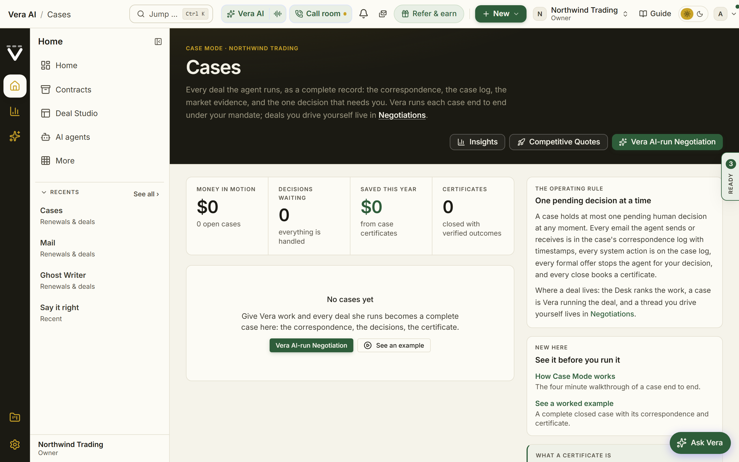 Cases screenshot