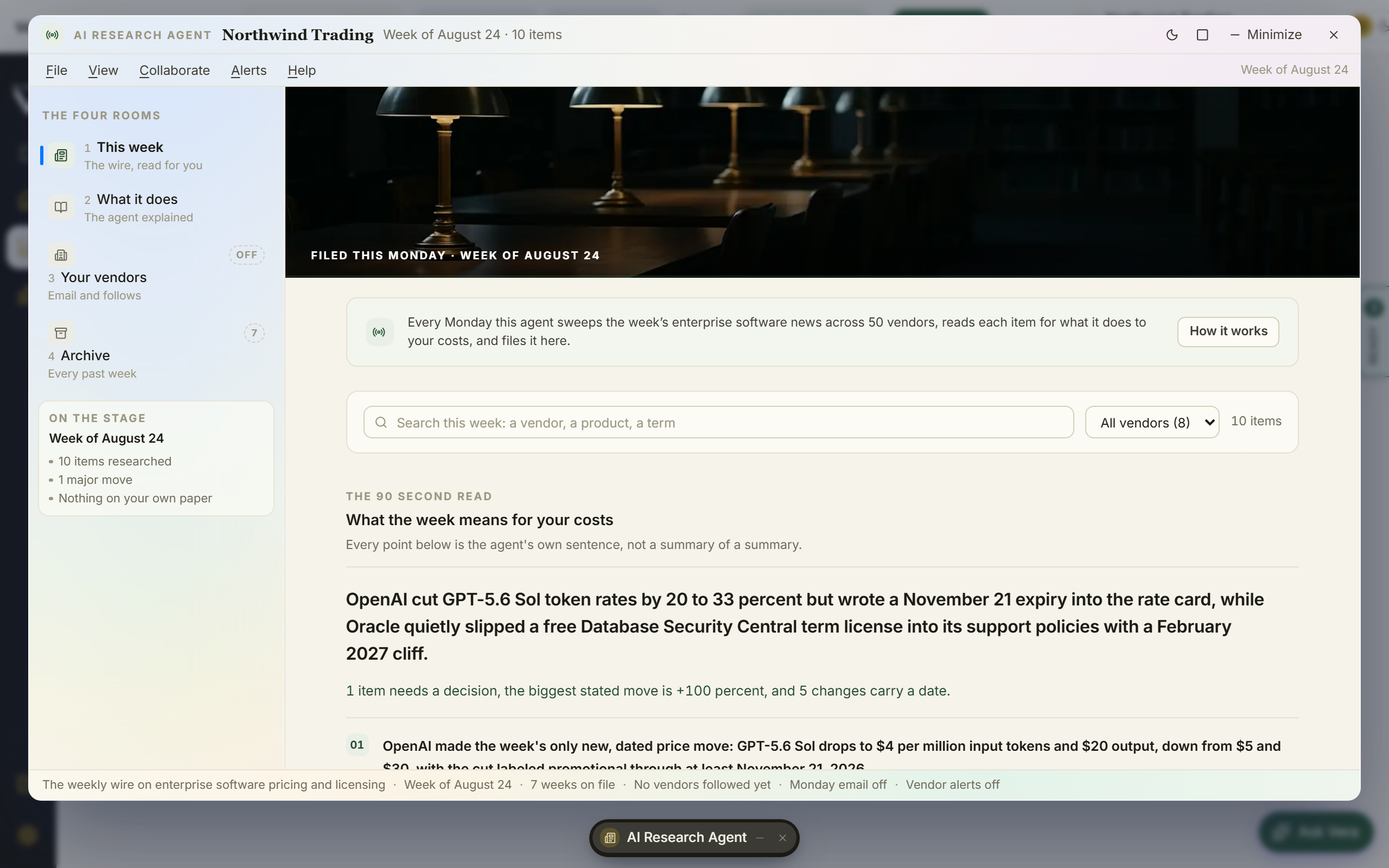 Research Agent screenshot