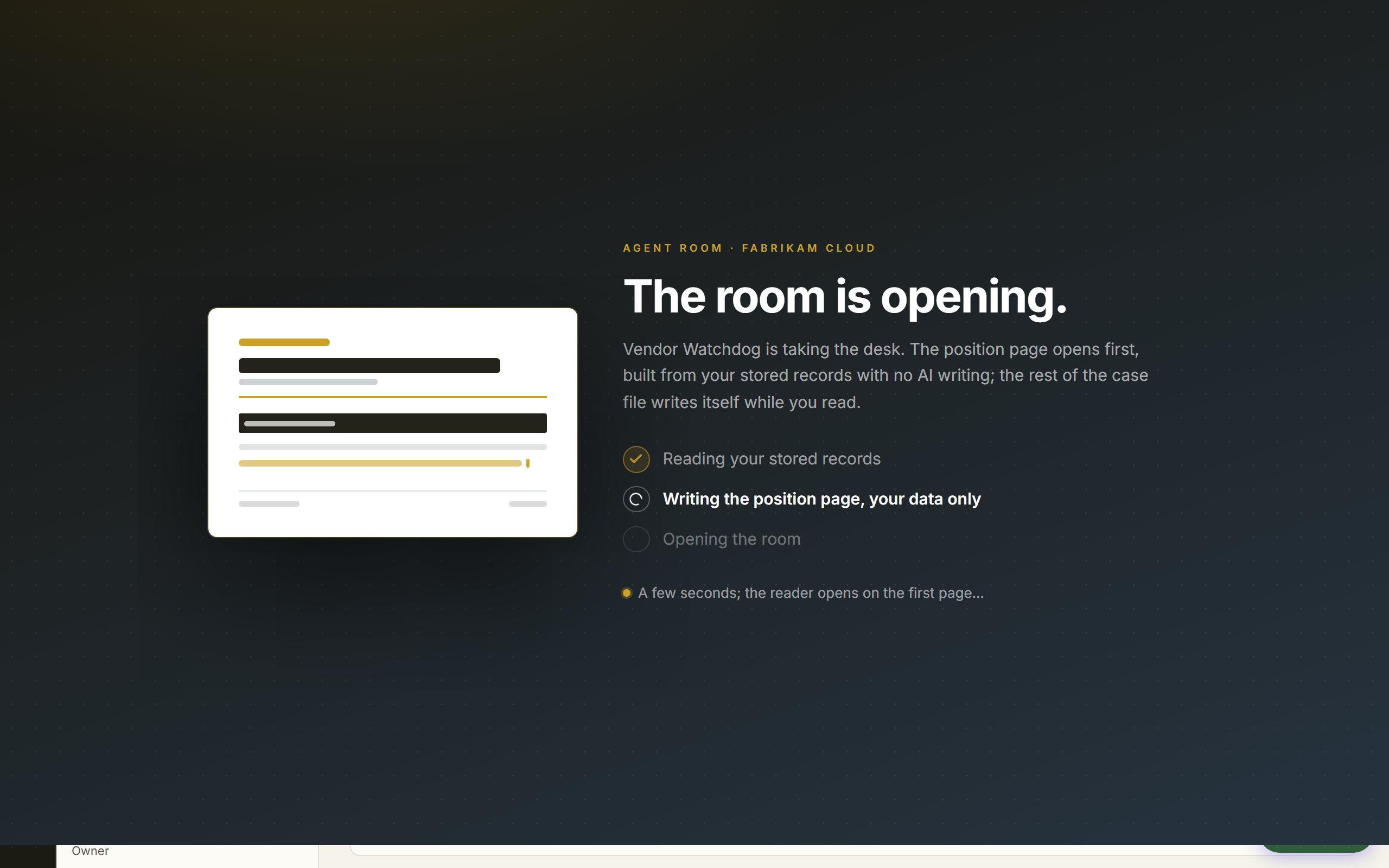 The room opening