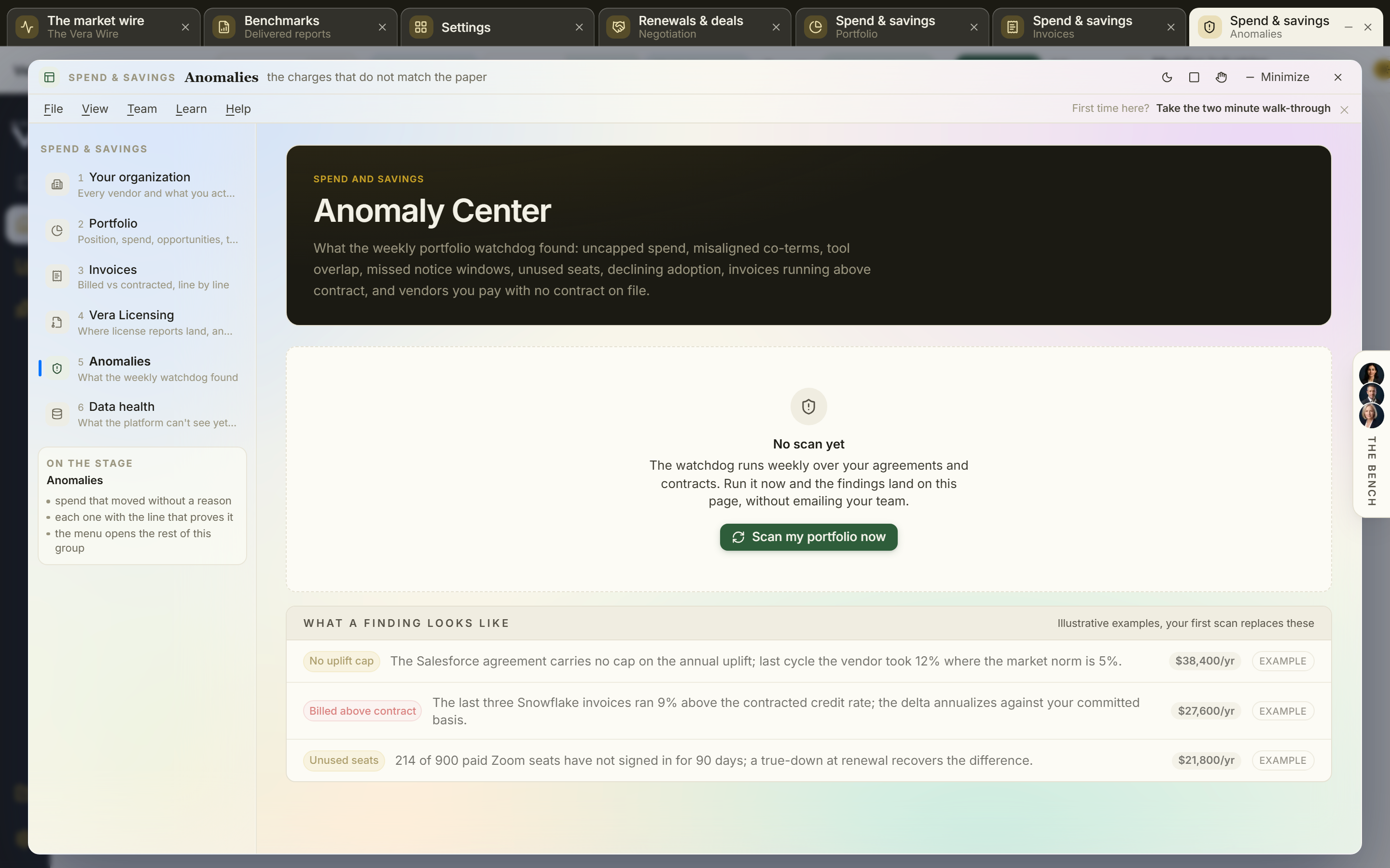 Anomaly center surfacing uncapped uplifts, overlap, and leakage