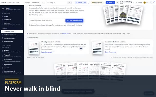 Never walk in blind